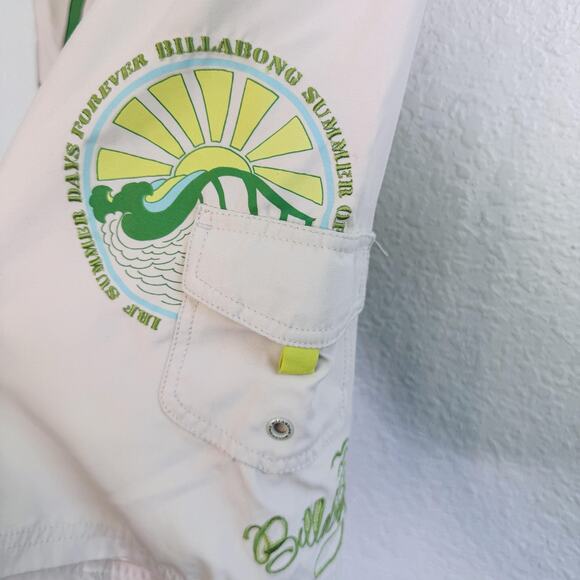 Billabong Y2K Board Shorts Womens 9 Rising Sun Swim Trunks Surf Sunshine Juniors - Picture 10 of 16